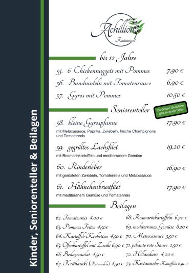 kinder senioren beilagen